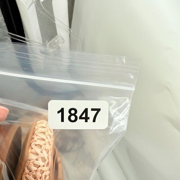 Steve Madden Womens Ryann Chain Loafers Beige Pink Rafia Square Toe Size 7 - Picture 11 of 13